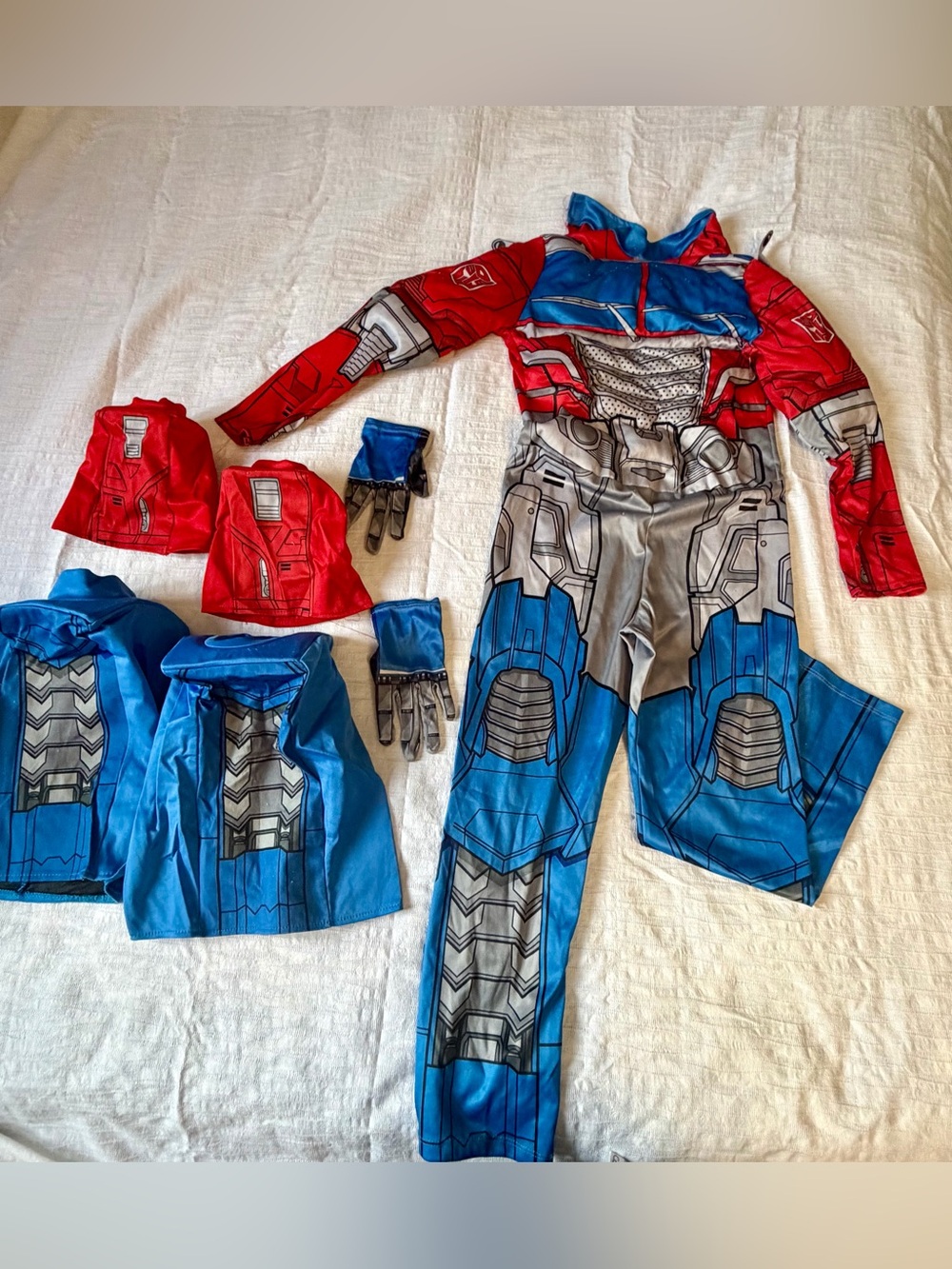 Transformers Optimus Prime Costume Size 8 Set Red Blue Halloween Dress Up